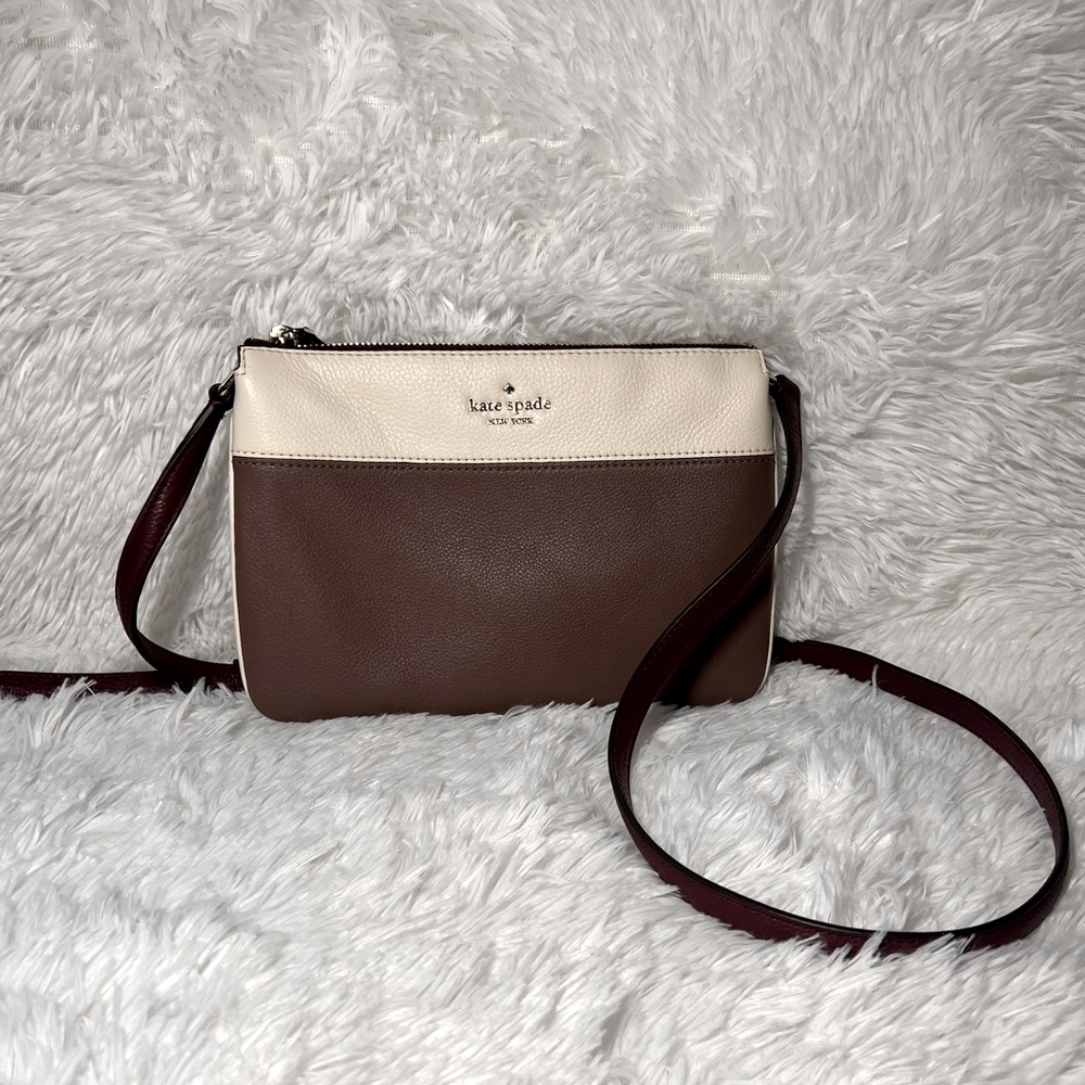 Kate Spade Jackson Colorblock Triple Gusset Crossbody Neutral Multi